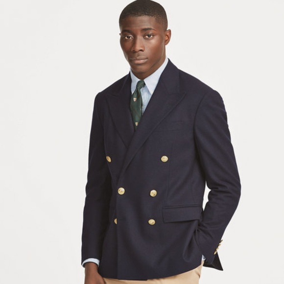 ralph lauren double breasted blazer mens